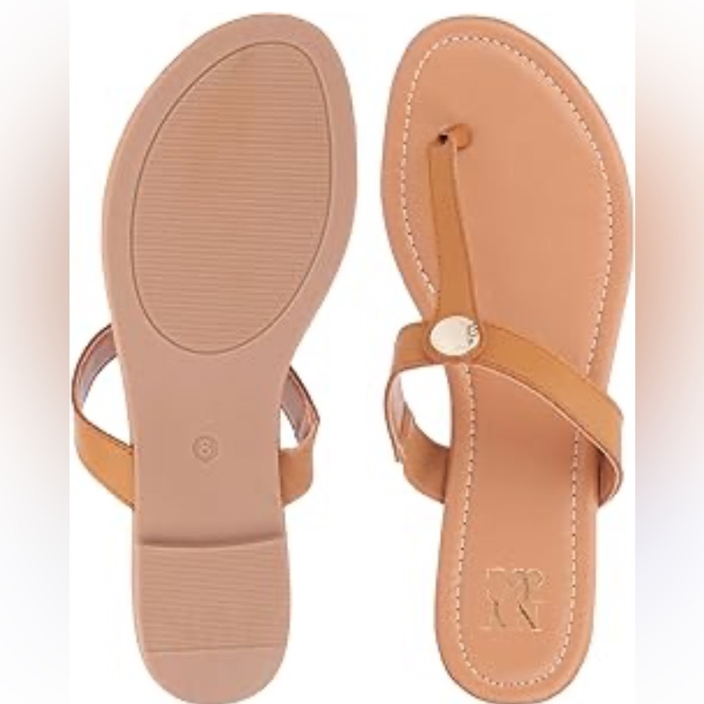 NY & C New York & Company Womens Adonia Thong, ALMOND
Sandals, Rubber Outsole